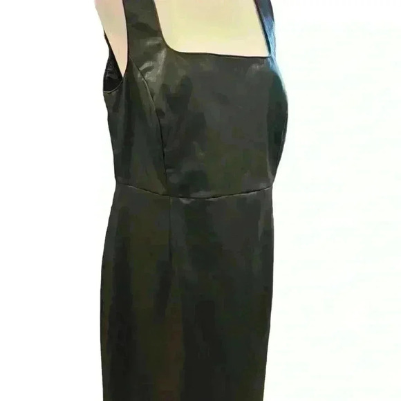 Addition Elle Dress Women's Size 14 Faux Leather NWT - Picture 3 of 8